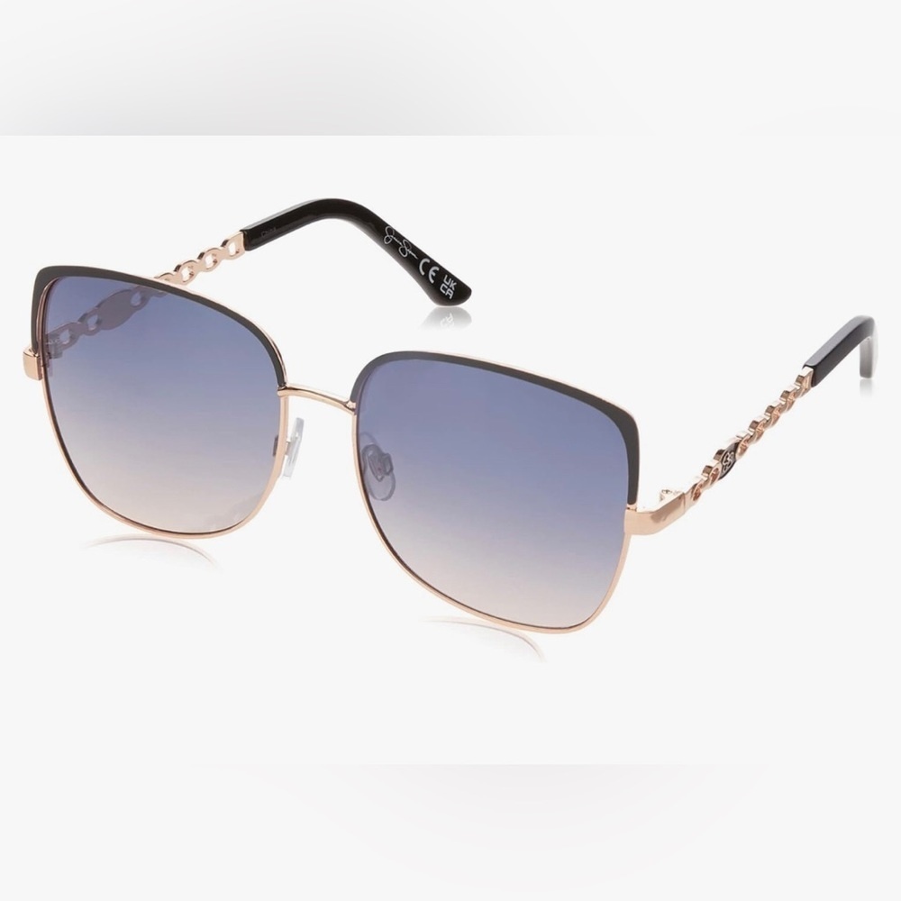 Jessica Simpson J6101 Metal brown & gold Cat Eye 100% Uv Protection Sunglasses